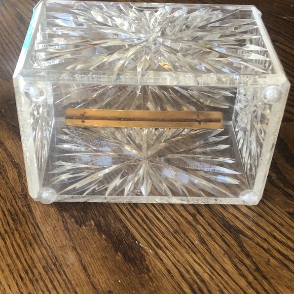 Vintage Lucite clear carved purse clutch - Picture 12 of 16